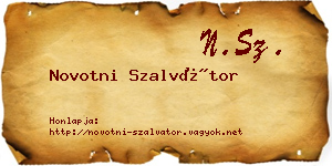 Novotni Szalvátor névjegykártya
